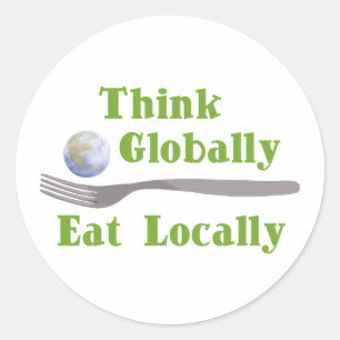 Sticker Rond Manger localement