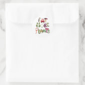 Sticker Rond Manger plus de Plantes (Sac)