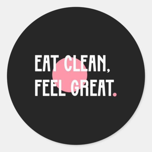 Sticker Rond Manger propre (Devant)