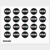 Sticker Rond Manger Sleep Scrapbook (Feuille)