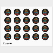 Sticker Rond Manger Sleep Stim Répéter Stimming Sensibilisation (Feuille)