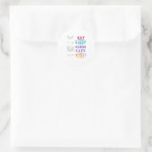 Sticker Rond Manger Sleep Warrior Cats Répéter TShirt (Sac)