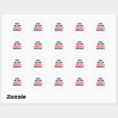 Sticker Rond Manger Sommeil Cricket Répéter Équipe Ligue Amateu (Feuille)