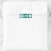 Sticker Rond Mangez Android Sleep (Sac)