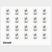 Sticker Rond Mangez Boire Et Soyez Effrayant Ghost Pun (Feuille)