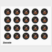 Sticker Rond Mangez, Buvez et Soyez Effrayant Halloween Party N (Feuille)