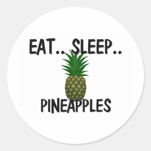 Sticker Rond Mangez des ANANAS du sommeil (Devant)