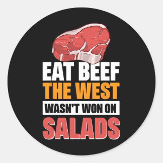 Sticker Rond Mangez du boeuf L'Occident n'a pas gagné sur les s
