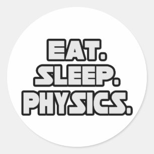 Sticker Rond Mangez la physique du sommeil