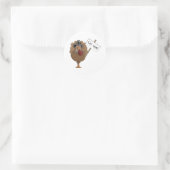 Sticker Rond Mangez le jambon (Sac)