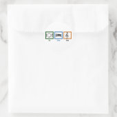 Sticker Rond Mangez le sommeil (Sac)