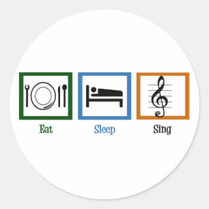 Sticker Rond Mangez le sommeil