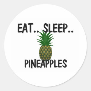 Sticker Rond Mangez les ANANAS de sommeil