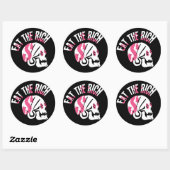 Sticker Rond Mangez les riches (Feuille)