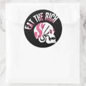 Sticker Rond Mangez les riches (Sac)