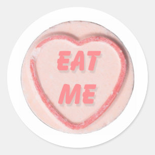 Sticker Rond Mangez-moi