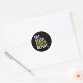 Sticker Rond Mangez Sleep Coach Repeat Don (Enveloppe)