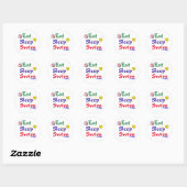 Sticker Rond Mangez Sleep Swim (Feuille)