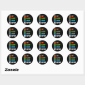 Sticker Rond Mangez Sleep Swim Répétez nager (Feuille)