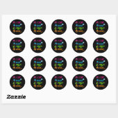 Sticker Rond Mangez Sleep Warrier Chat Répéter Chat (Feuille)