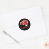 Sticker Rond Mangez STeak (Enveloppe)