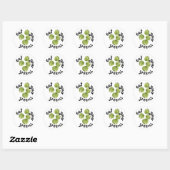 Sticker Rond Mangez vos verts (Feuille)