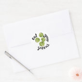 Sticker Rond Mangez vos verts (Enveloppe)