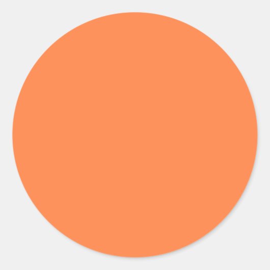 Sticker Rond Mango orange couleur solide | Classique | Élégant (Devant)