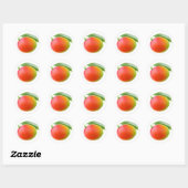 Sticker Rond mangue rouge (Feuille)