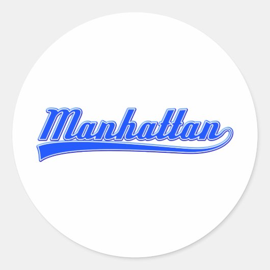 Sticker Rond Manhattan avec lave (Devant)