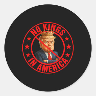 Sticker Rond Manifestation anti-Trump contre l'absence de rois 