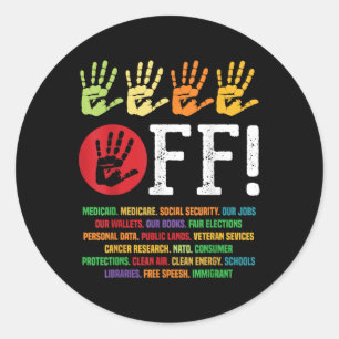 Sticker Rond Manifestation De Sécurité Sociale Et Medicare Pro