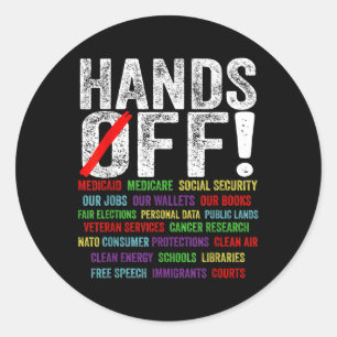 Sticker Rond Manifestation De Sécurité Sociale Et Medicare Pro