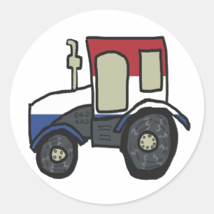Sticker Rond Manifestation de tracteurs agricoles néerlandais