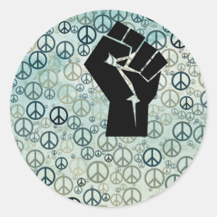 Sticker Rond Manifestation et solidarité ‹ Manifestation pacifi