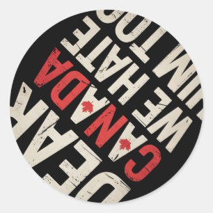 Sticker Rond Manifestation politique contre Trump