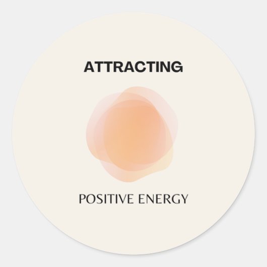Sticker Rond Manifestation, Spiritualité Positive, Affirmation (Devant)