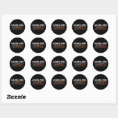 Sticker Rond Manifestation Vintage (Feuille)