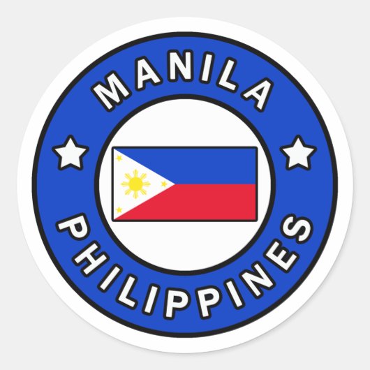 Sticker Rond Manille Philippines (Devant)