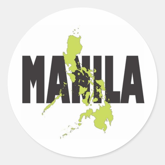 Sticker Rond Manille, Philippines (Devant)
