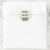 Sticker Rond manipulATED (Sac)