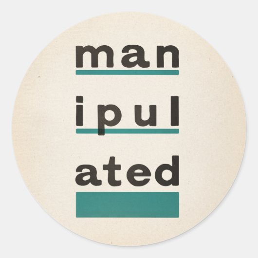 Sticker Rond manipulATED (Devant)
