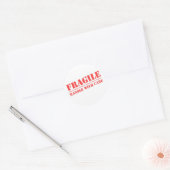 Sticker Rond Manipulation avec soin (Enveloppe)