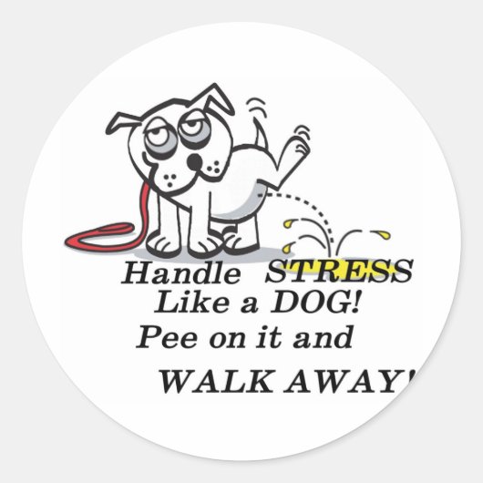 Sticker Rond Manipulation du stress (Devant)