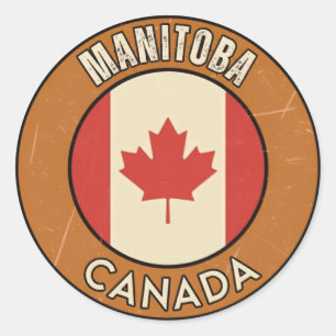 Sticker Rond Manitoba Canada