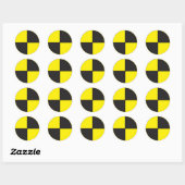 Sticker Rond mannequins de test de crash, r&d (Feuille)