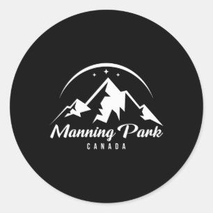Sticker Rond Manning Park Canada Station de ski Ski Snowboard
