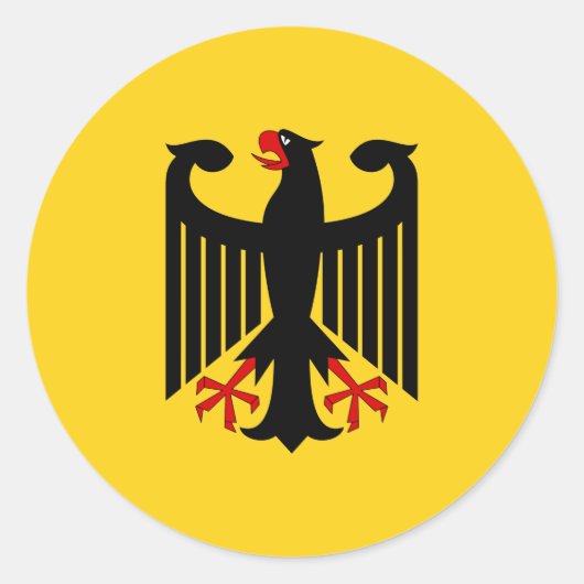Sticker Rond Manteau d'armes allemand (Devant)