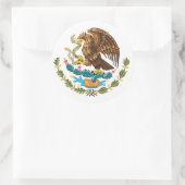 Sticker Rond Manteau d'armes mexicain (Sac)