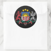 Sticker Rond Manteau d'armoiries letton (Sac)